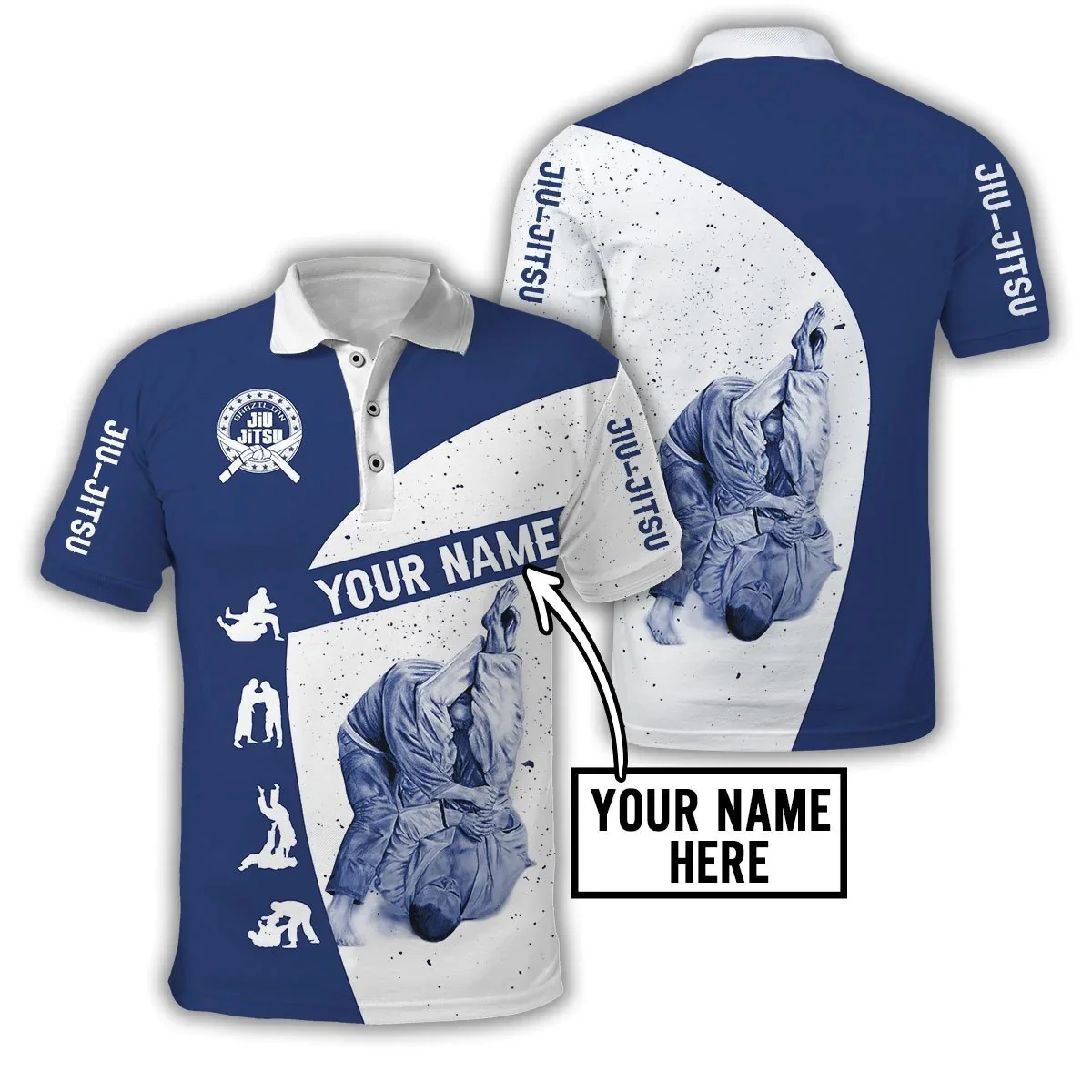 3D Printing Name - Özelleştirilmiş Adı Jiu Jitsu 3D Her