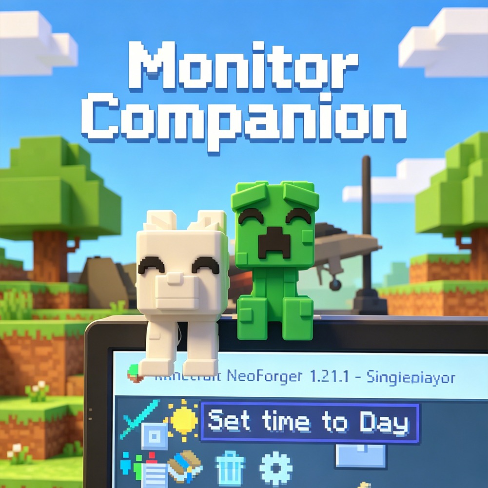 3D Printing Laptop - Sevimli Creeper Köpek Bilgisayar Monitörü Süsü