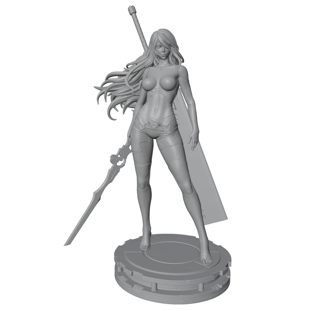 3D Printing Instructor - 1/24 Masaüstü dekorasyonu, kadın savaşçı model