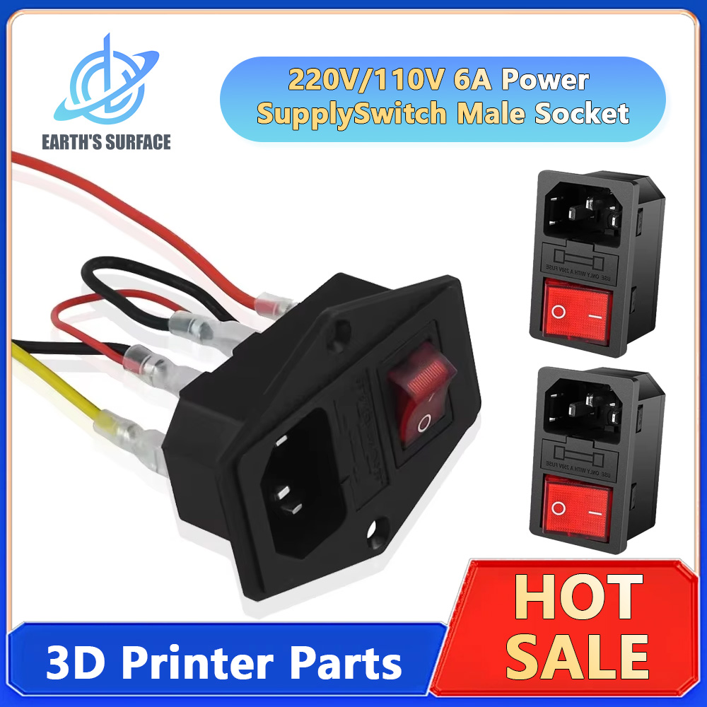 3D Printing Output - 220V 110V 6A güç kaynağı anahtarı