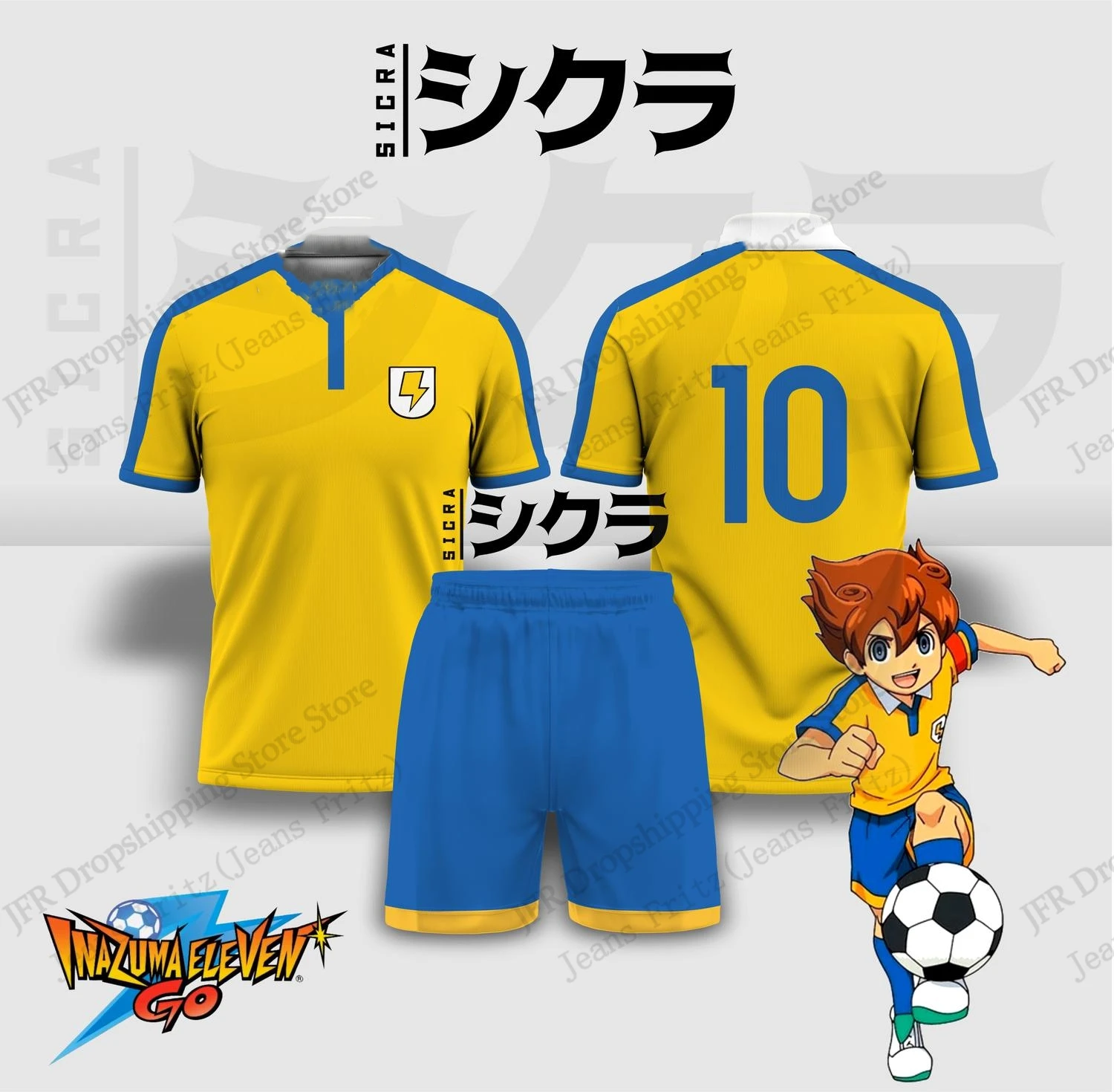 3D Printing Jersey - Jersey Seti Jersey Inazuma Eleven Anime