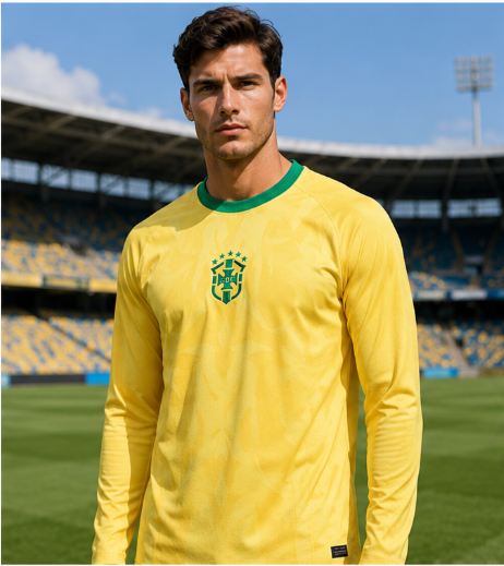 3D Printing Jersey - Brezilya 2026 Hatıra Sürümü 3D Baskılı
