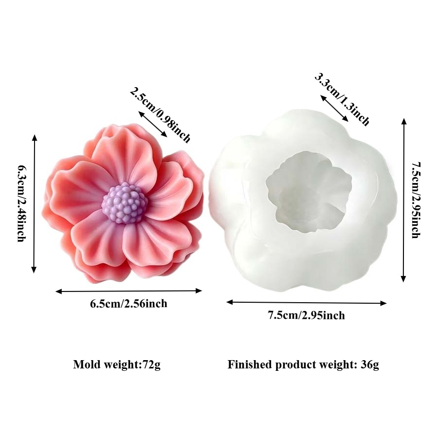 3D Kamelya Çiçeği Silikon Mum  - 3D Printing Concrete incelemesi ve fiyatı