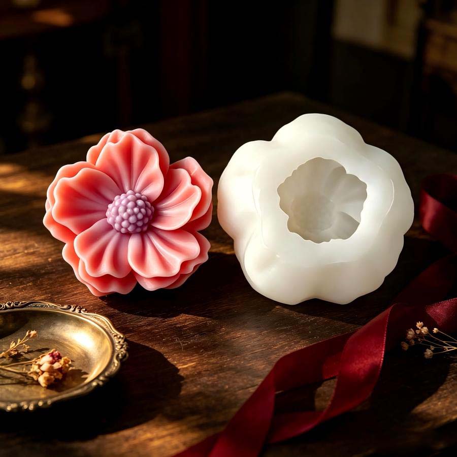 3D Kamelya Çiçeği Silikon Mum  - 3D Printing Concrete incelemesi ve fiyatı