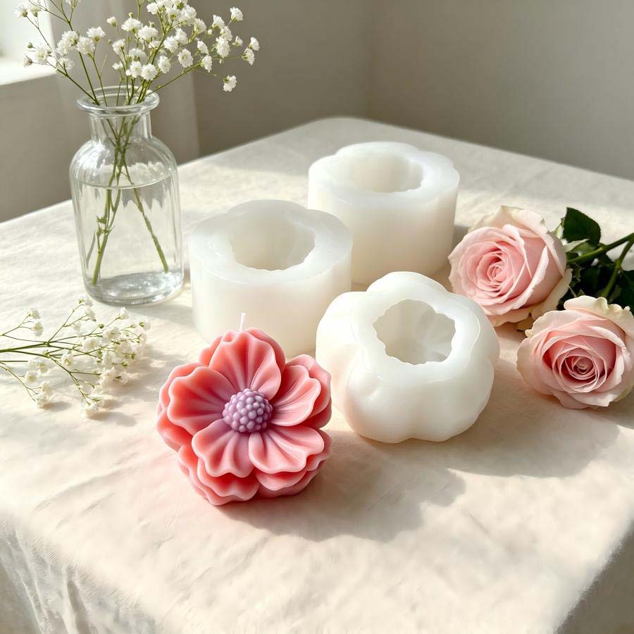 3D Kamelya Çiçeği Silikon Mum  - 3D Printing Concrete incelemesi ve fiyatı