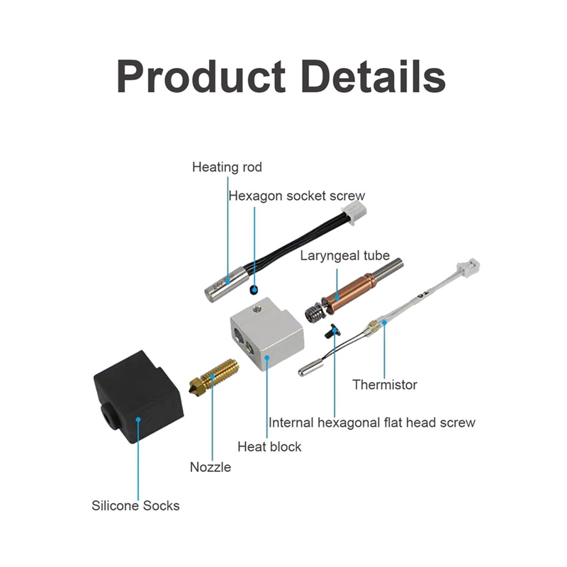 3 Sıcak Uçlu Kit için Hotend B - 3D Printing Kit incelemesi ve fiyatı