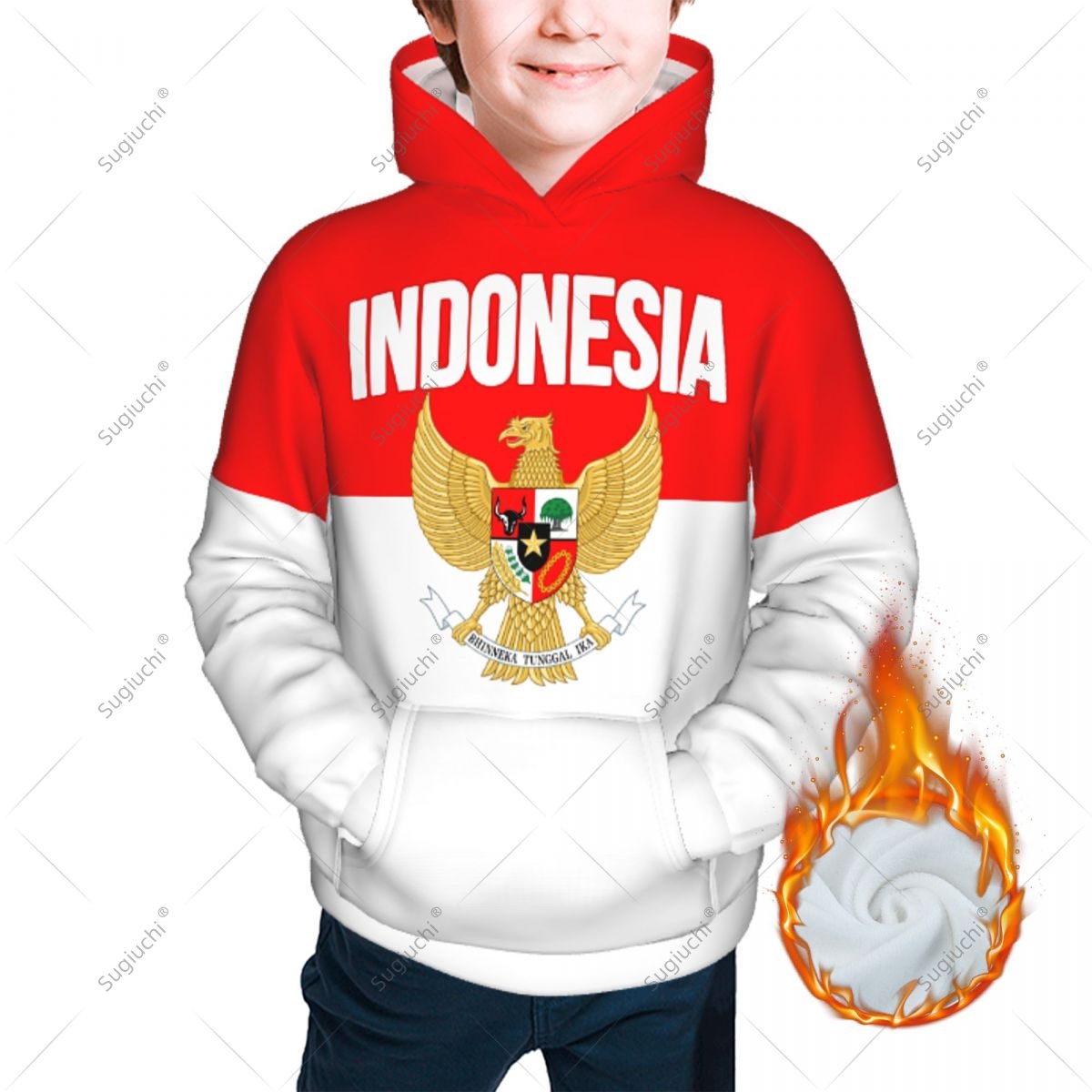 Unisex 3D Gençlik Kapşonlu Üst - 3D Printing Indonesia incelemesi ve fiyatı