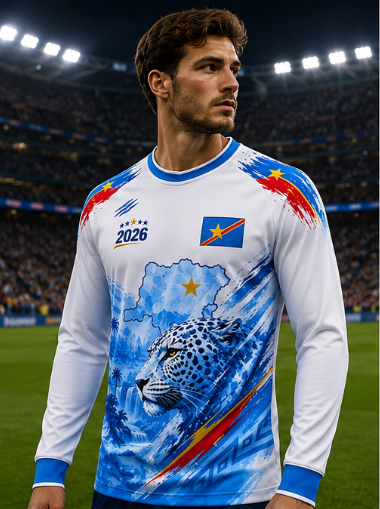 2026 Kongo yuvarlak yaka uzun  - 3D Printing Jersey incelemesi ve fiyatı