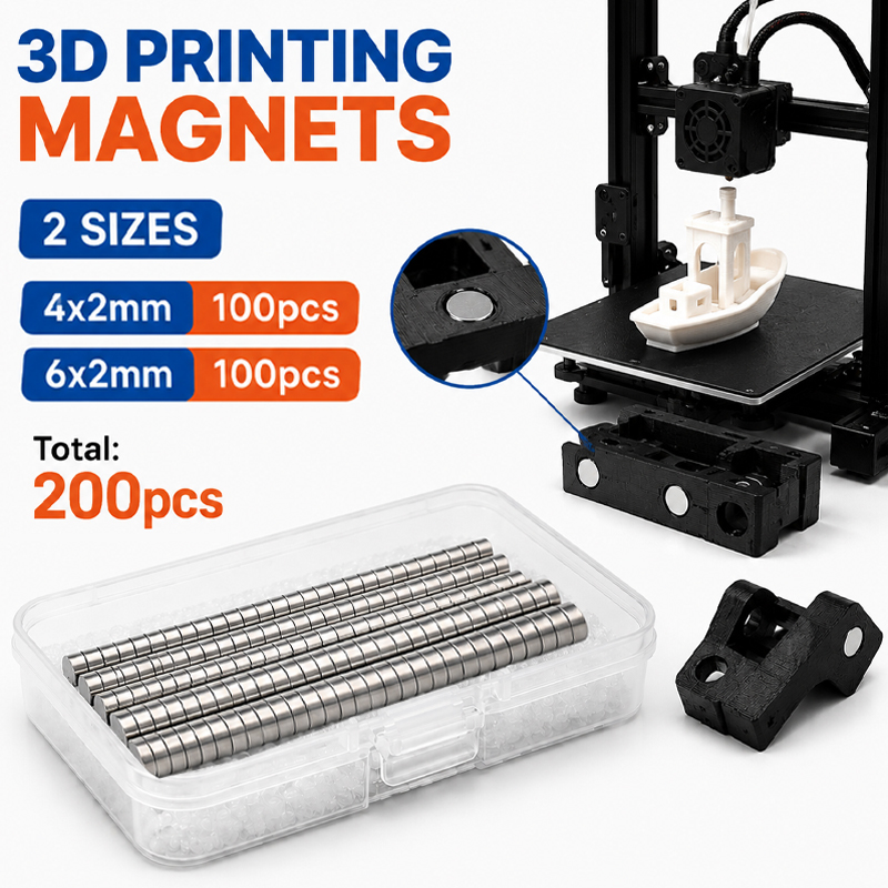 200 adet/kutu 3D Baskı Mıknatı - 3D Printing Laboratory incelemesi ve fiyatı