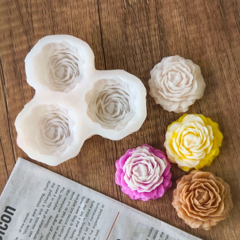3 adet/takım Şakayık Çiçek Mum - 3D Printing Concrete incelemesi ve fiyatı