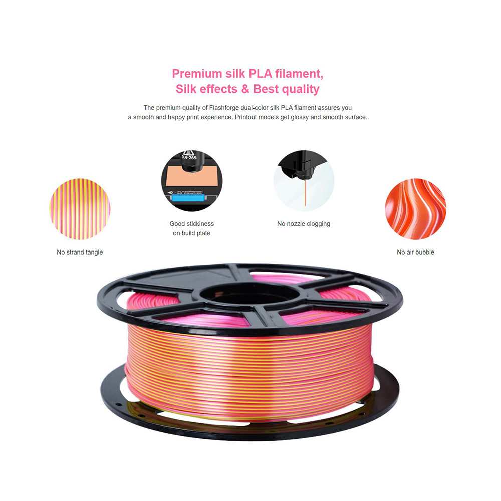 FLASHFORGE Çift Renkli İpek PL - 3D Printing Output incelemesi ve fiyatı